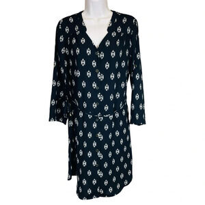 41 Hawthorn shirt dress roll tab sleeves women’s medium black career casual